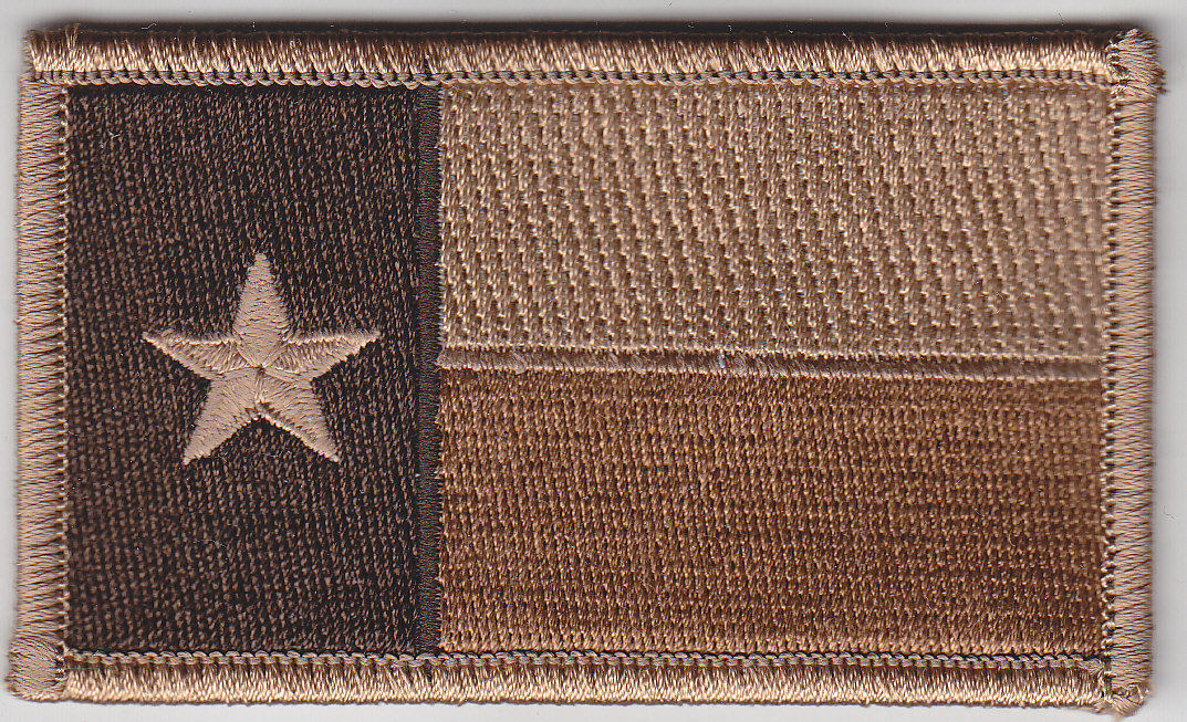 Texas TX State Flag Patch DESERT TAN/BROWN